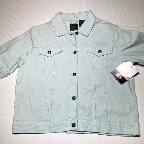 Vintage Route 66 Women's Teal Corduroy XL Button Up Jacket NEW - Picture 1 of 7